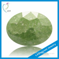 Dark apple green oval shape factory price jewelry cubic zirconia